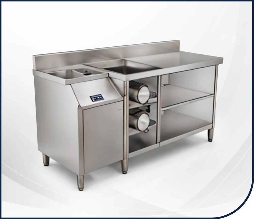 Vendo Table with Ice Bin and Cup Dispenser