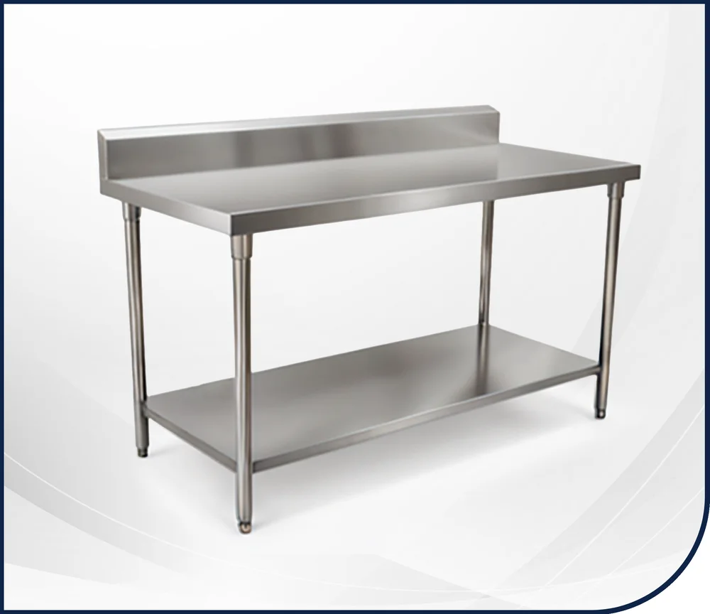 Work Table with Bottom Shelf