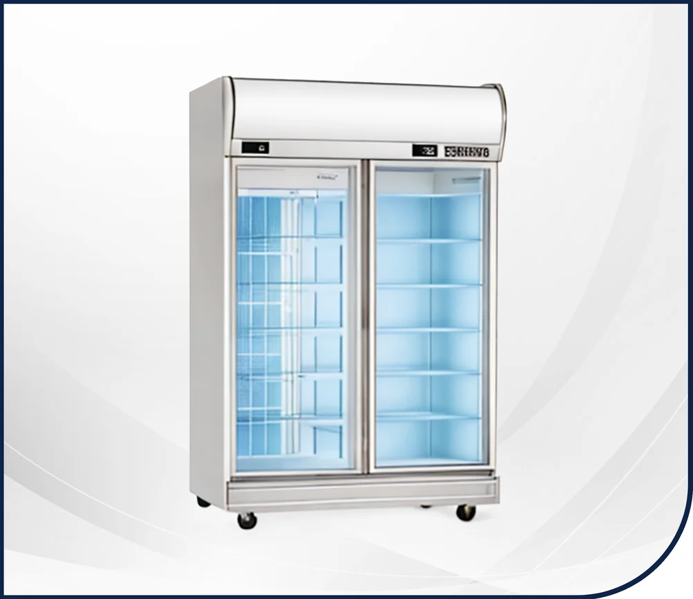 2 Door Glass Chiller - Freezer