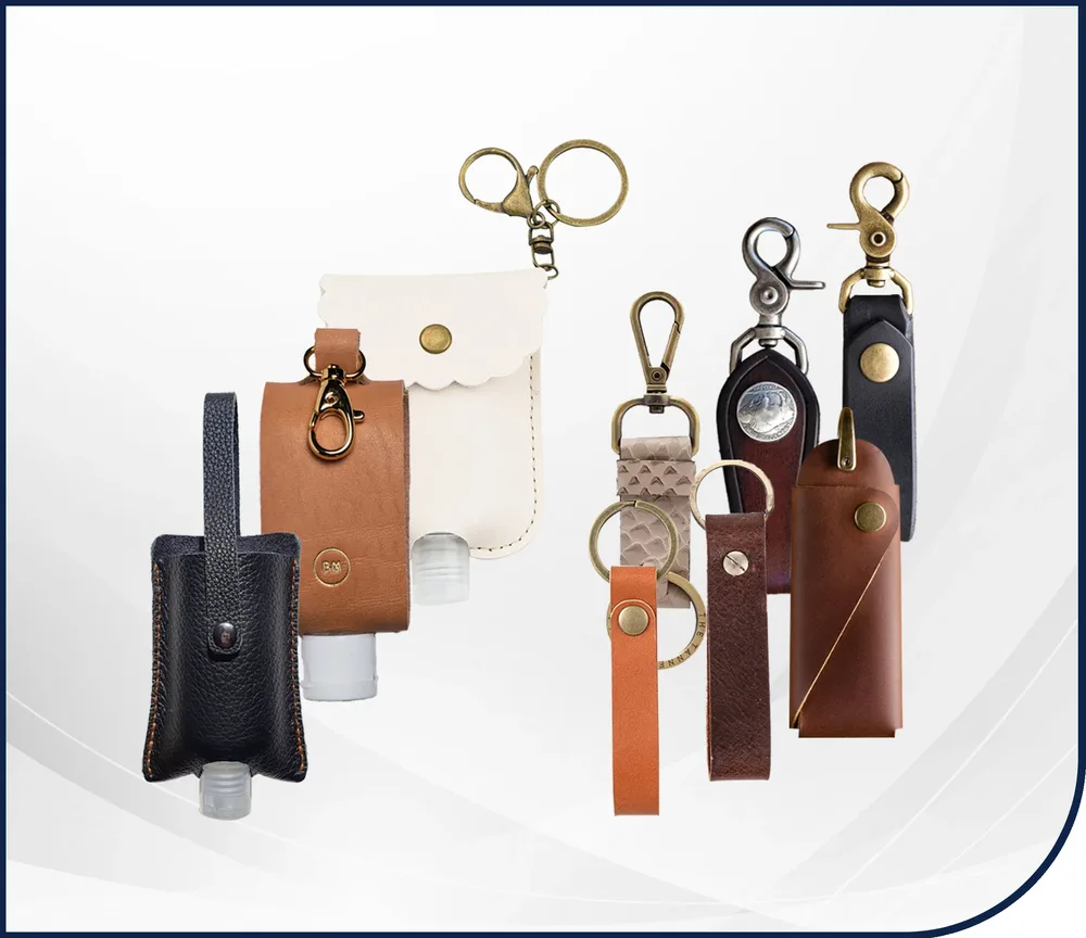 Leather Hand Sanitizer Pouch & Key Holder