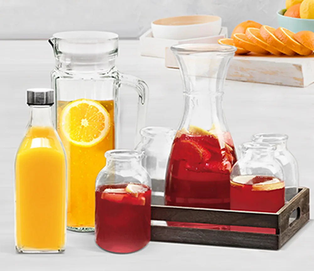 Glass Water Bottles & Pitchers